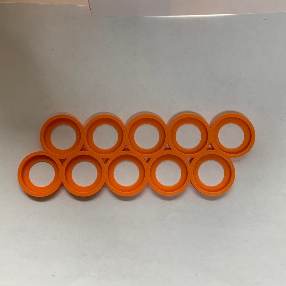 25mm Orange Line Cloud Movement Trays for 10 units